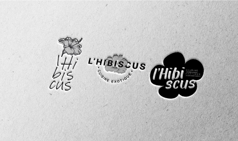 Recherche de logos pour le restaurant l'Hibiscus
